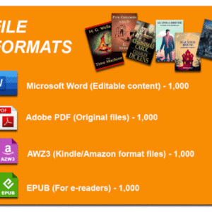 1000 Timeless Classic & Iconic Novels in Digital Format with Full PLR Rights – 100% Copyright-Free Collection